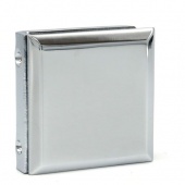 P801K | Коннектор стена-стекло, два отверстия, фаска, латунь.