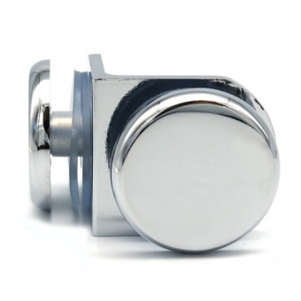 P225pc | Коннектор стекло-стекло, 90 гр., круглый, хром