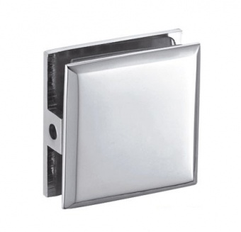 P801 | Коннектор стена-стекло, одно отверстие, фаска, латунь.